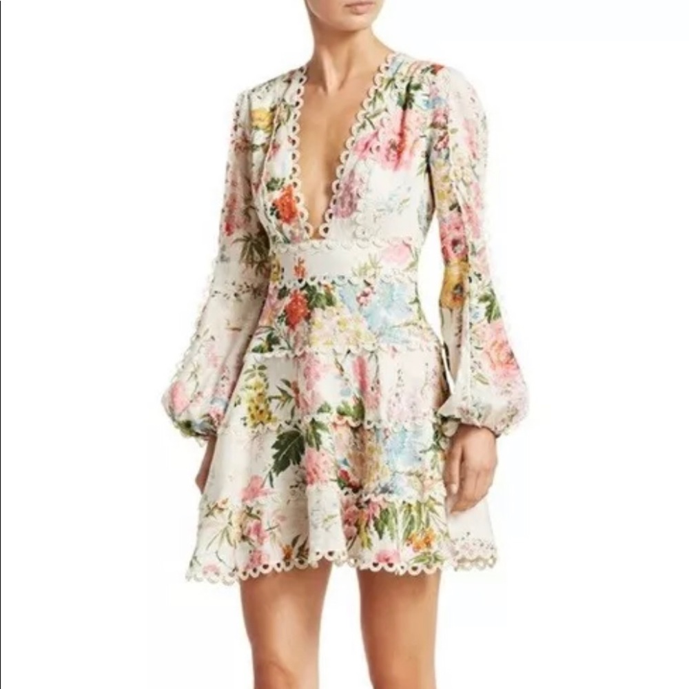 Zimmermann HEATHERS FLOUNCE DRESS Garden Floral 1